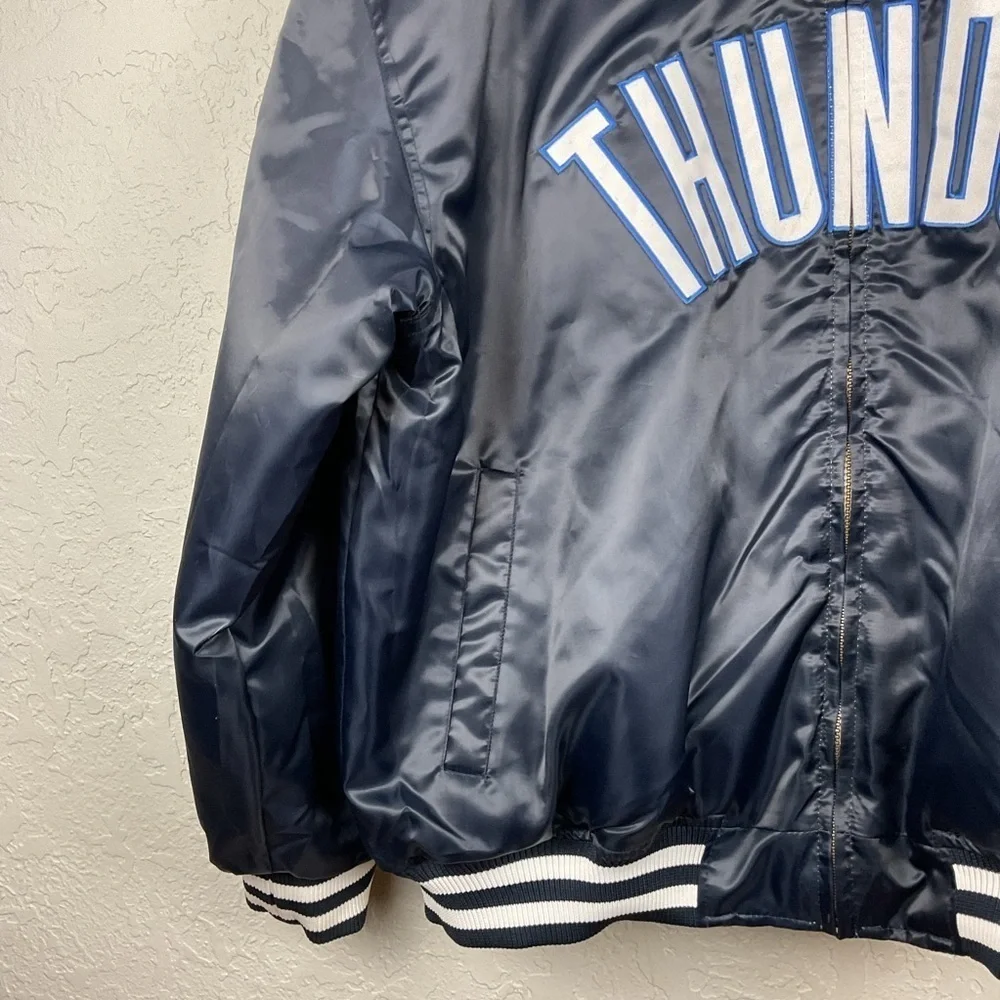 Men’s Majestic Oklahoma City Thunder NBA Satin Reversible Jacket Basketball 2XL